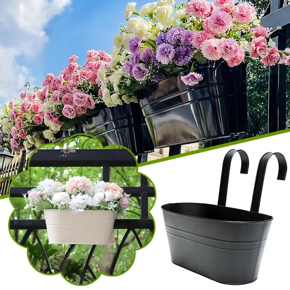 

Металлический железный цветок, настенный горшок для цветочных растений, железный садовый горшок для цветов, крючок, ведро, подвесная корзина для сочных растений на балконе