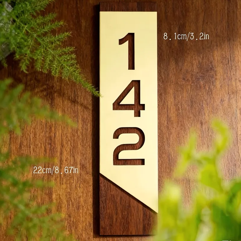 Custom Luxury Acrylic House Number Plate Creative Home Entry Door Decor High Grade Hotel Room Number Address Wall Sign Plaque