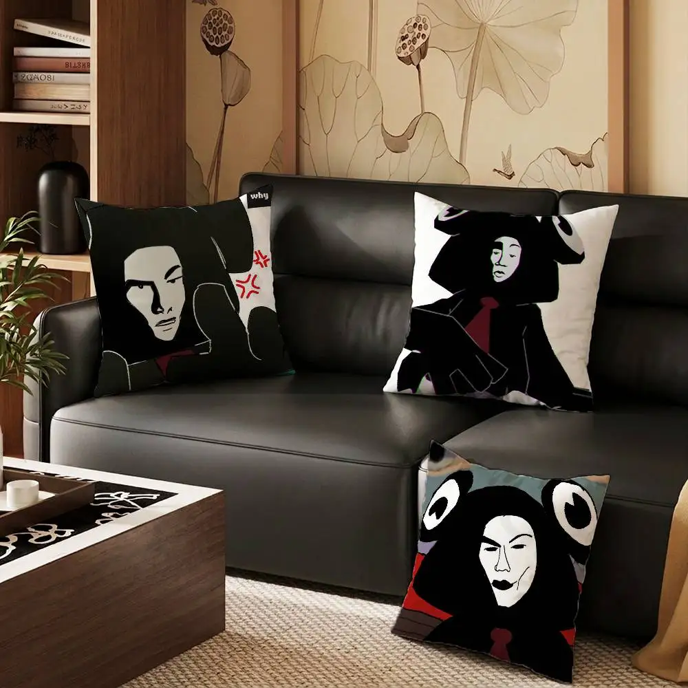Froggy E-Ena Pillow Case Anti-dustmite Pillowcase Invisible zipper silky short plush Sofa cushion cover