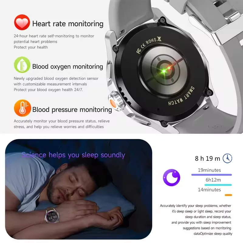 Watch S4 Ultra Outdoor Sports GPS Track Smart Watch Men 1.53"AMOLED Display Heart Rate Waterproof NFC Bluetooth Call Smartwatch image 6