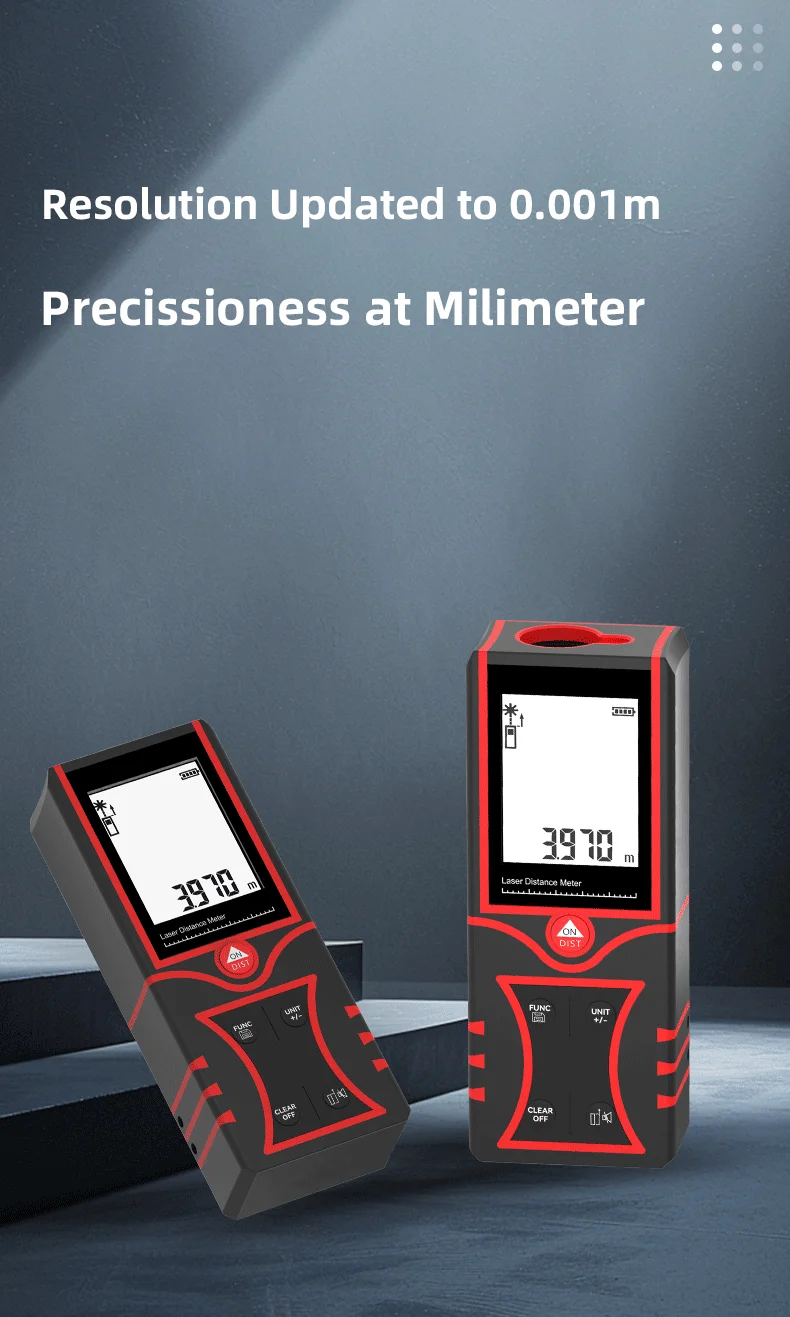 Model GS-16 Industrial Red Laser Tape Measure 120m Laser Distance Meter Rangefinder IP54 Rated ISO9001 Certified with Horizontal view 5