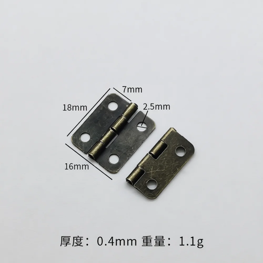 Vintage Style Butt Hinge For Wood Craft Jewelry Box Decorative Metal Hardware Folding Connector Accessory DIY Supplies