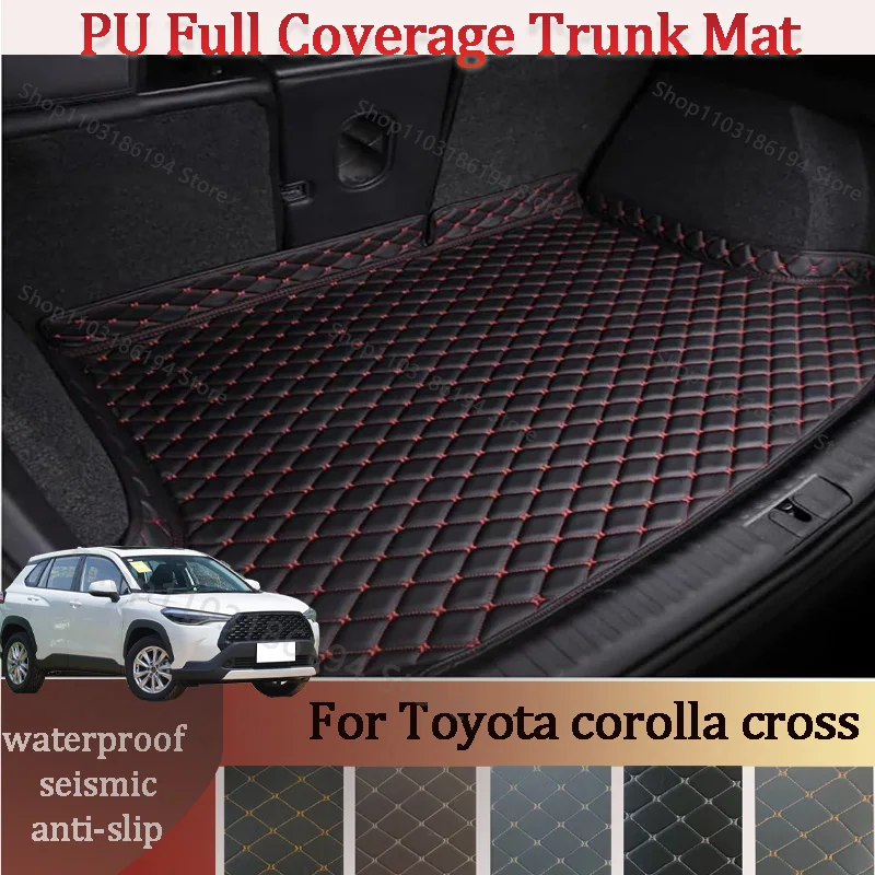 Customized Car High Edge Trunk mat For Toyota corolla cross 2021-2024 Car XPE Leather Waterproof Carpet mat Car  Interior