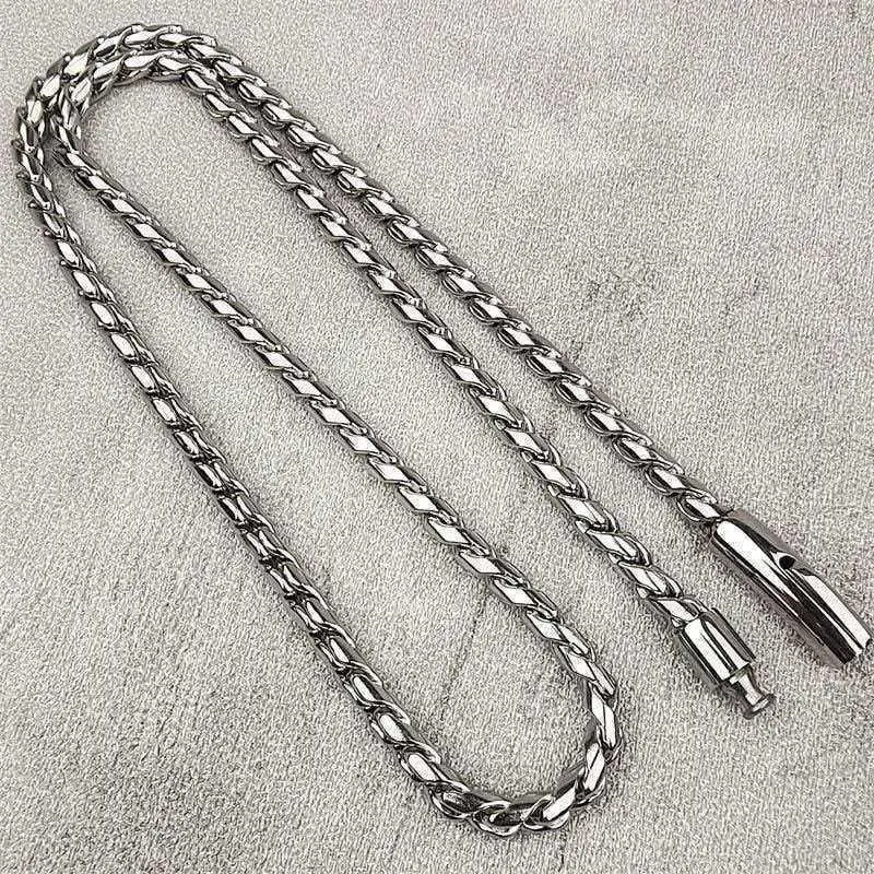 Men Stainless Steel Dragon Bone Chain Necklace Heavy Duty Twisted Round Hammer Scale Chain Cool Punk Jewelry for Hip Hop Enthus