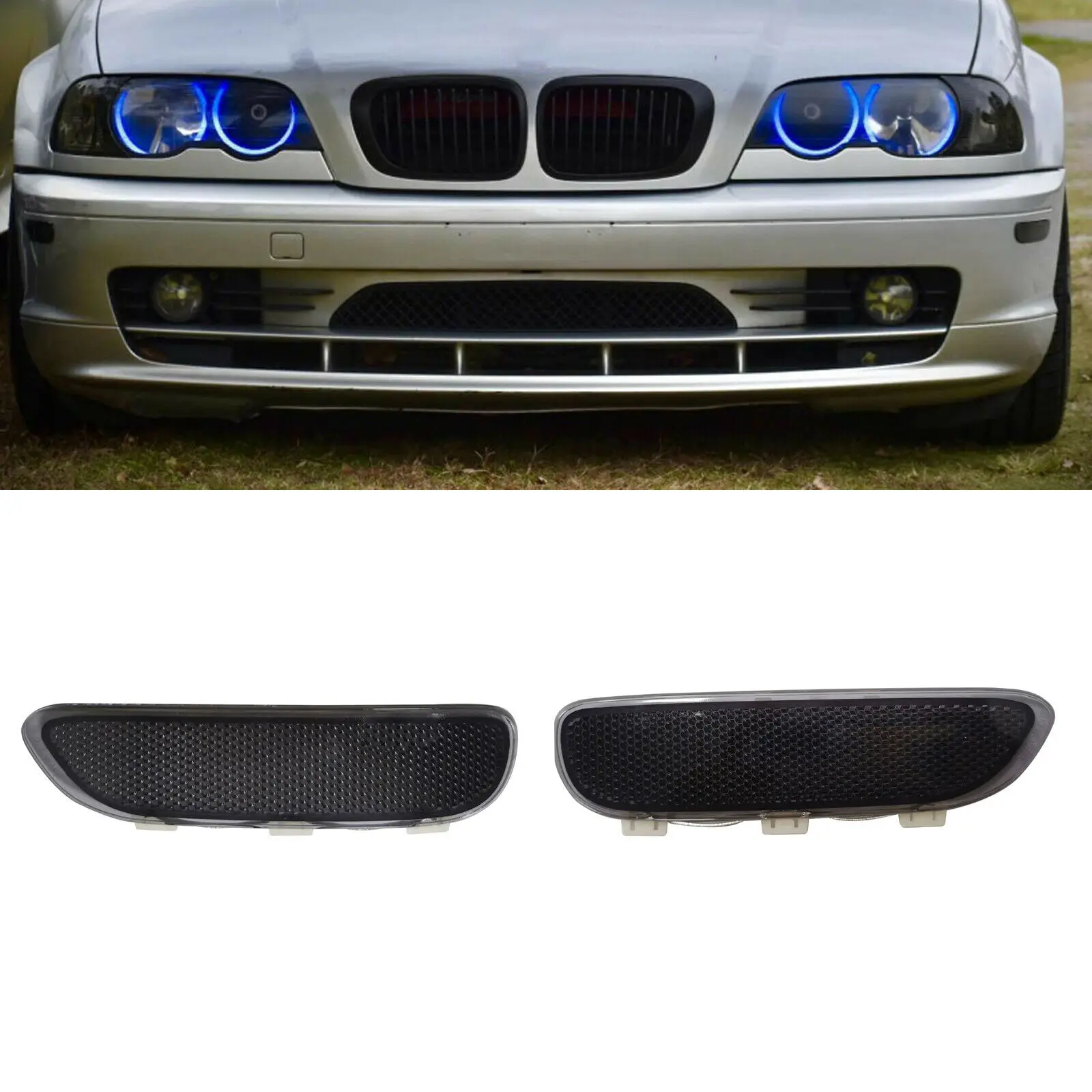 

Smoked/Clear/Amber Lens Bumper Side Marker Reflector For 00-03 BMW E46 2D Coupe/ 01-06 E46 M3