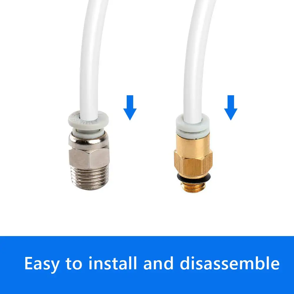 Creality Oryginalny biały zestaw rur PTFE 1m/2m z przegubem pneumatycznym D4×d2 do części drukarek 3D Ender-3 V2 Ender 5 Pro CR Series — zdjęcie 6