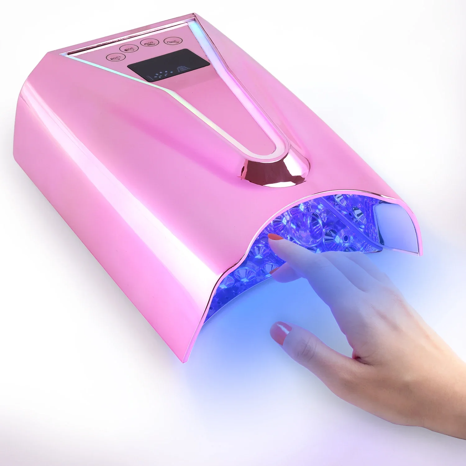 Shinning style wholesale professional rechargeable uv led nail lamp 128w cordless wireless nail dryer polish curing light