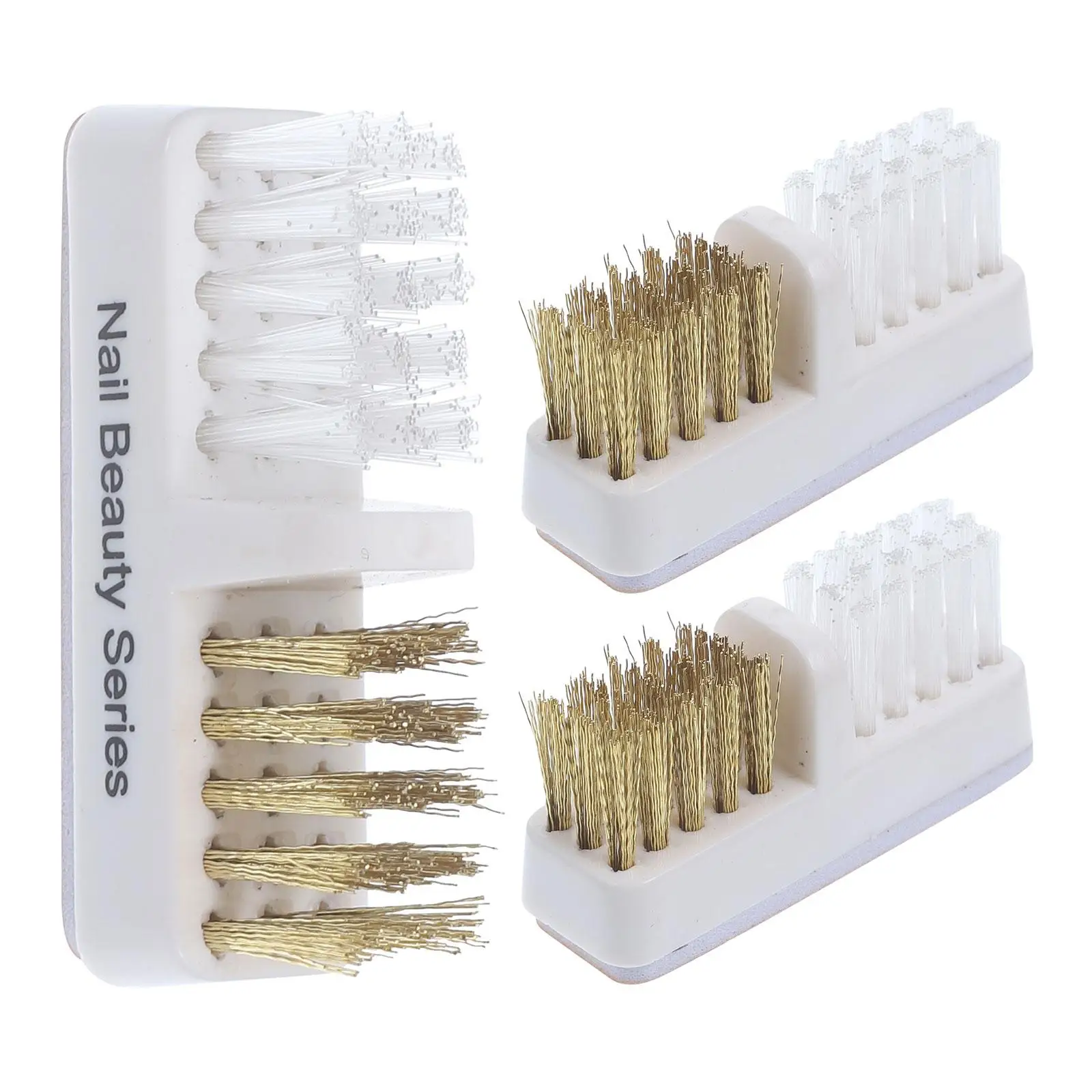 

3pcs Nail Brush Copper Nail Bit Brush Wire Rubber Wool for Drill Bits Tech Cleaner Salon Home Use Portable Gift