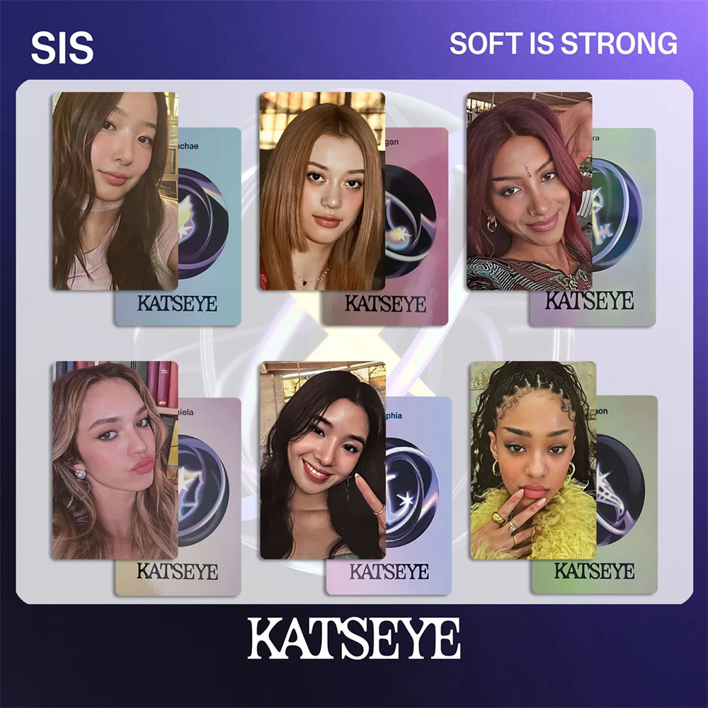 Kpop KATSEYE SIS Soft Is Strong Photocards WEVERSE KOREA STRONG SOFT Ver Card Estilo Coreano LOMO Card Manon Lara Coleção de Fãs