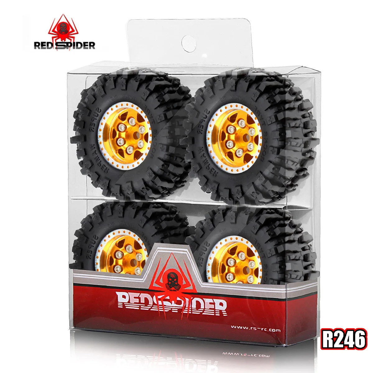 4psc 55mm Tire Truck Crawler Tire Skin 7mm Wheel Hub for FMS 1/24 FCX24 RC Car Metal Upgrade OP Accessories Parts