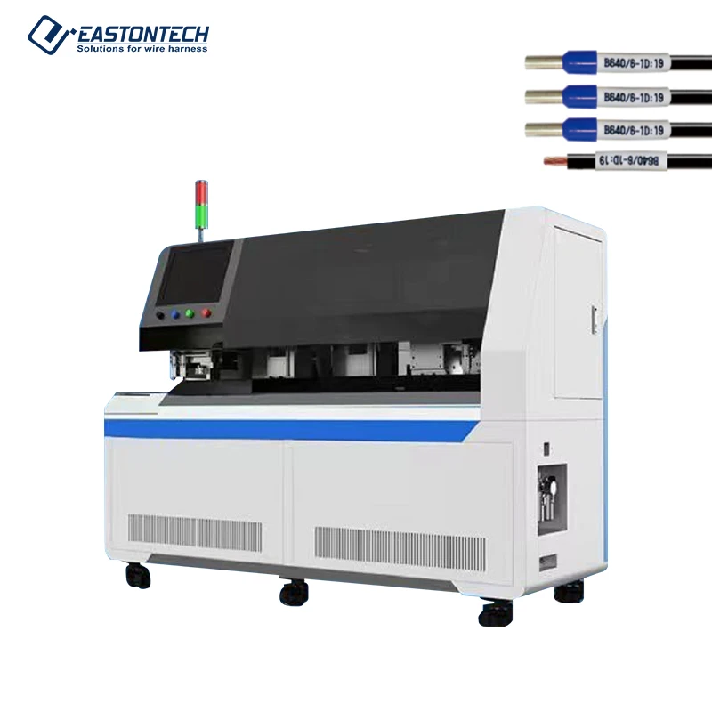 EW-8995 Cable Manufacturing Equipment EASTONTECH Insert Machine For Wire Cut Strip Crimp Tube Marking