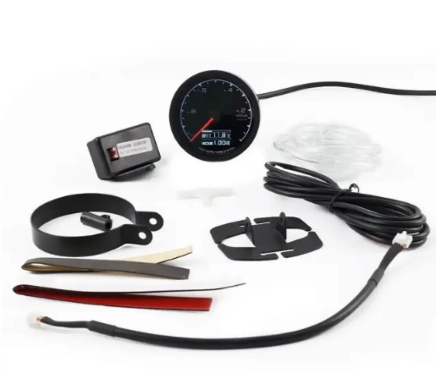 2.5'' 60mm Electronic Car Vacuum Gauge Meter Black Face Digital Pointer Display Vacuum Meter Car LED Meter Gauge 3