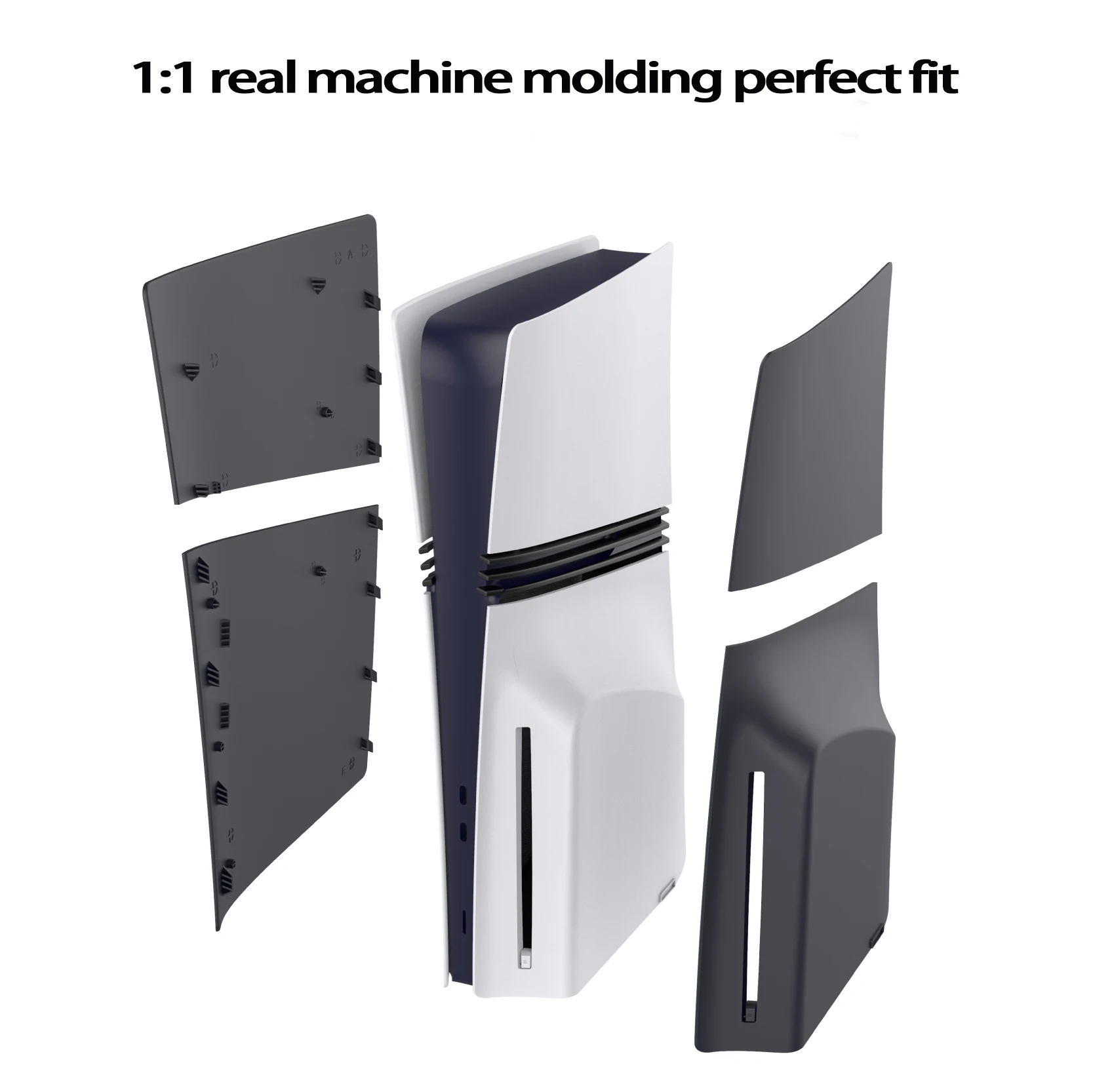 replacement-abs-housing-shell-case-for-ps5-pro-disc-version-console-hard-protective-faceplate-black-cover-panel