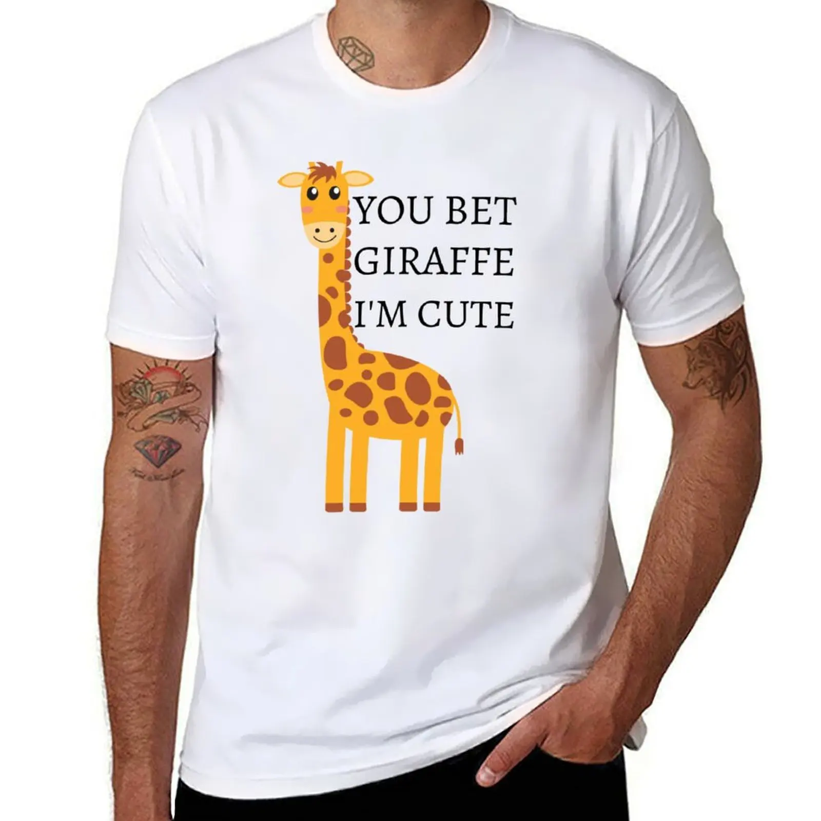 

Funny Giraffe: You Bet Giraffe I'm Cute T-Shirt t shirts for man pack cotton t shirts for man cotton funny T-Shirt