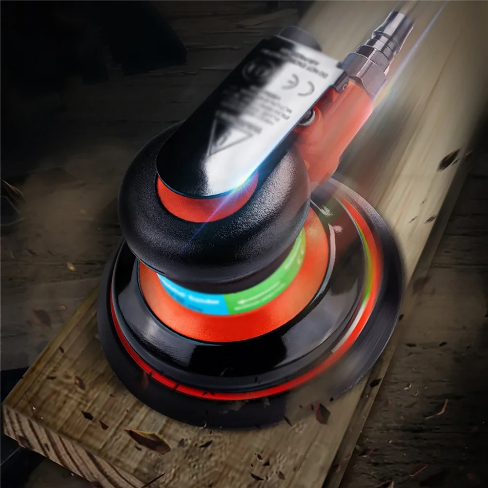 Imagem -02 - Lixadeira Orbital Pneumática de Polegadas Moedor de ar de Grau Industrial Máquina de Polimento Lixamento Depilação Ferramenta Elétrica para Carro