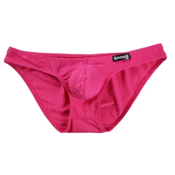 CLEVER-MENMODE Hommes Ultra-mince Slips Sexy Sous-Vêtements Mâle Taille Basse Mini Bikini cuecas Doux Slip zones em Culotte Confortable