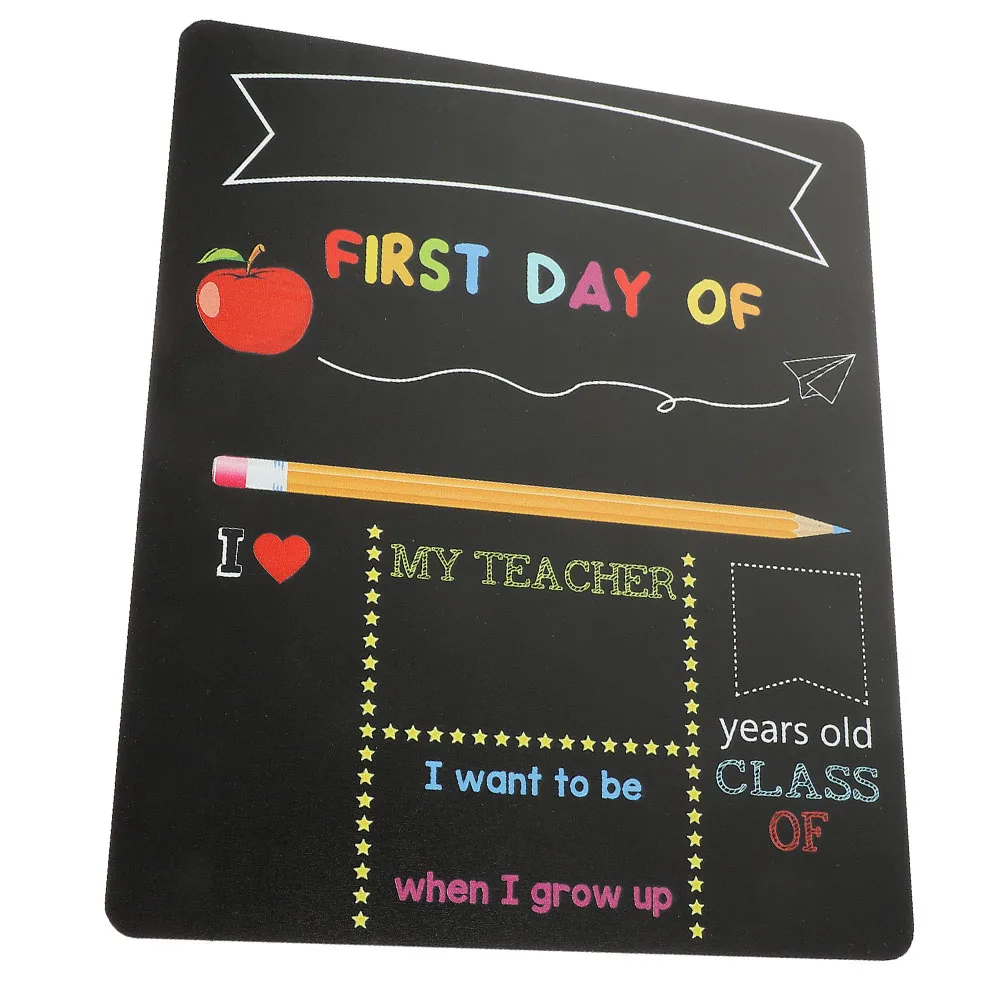 لوحة اسم صورة التخرج علامة سبورة خشبية صغيرة ليومًا الأول من لوحة إعلانات الفصول الدراسية لمرحلة ما قبل المدرسة #6