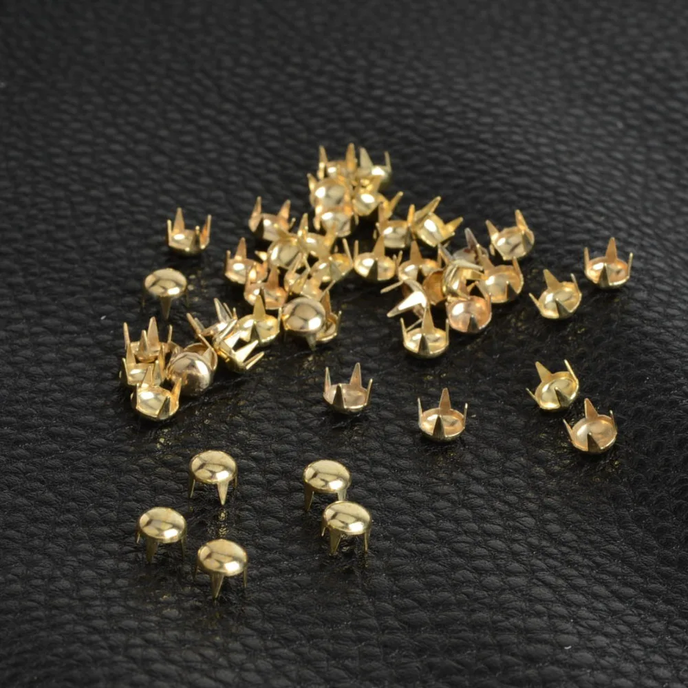 Round Metal Rivet for Cloth Sewing, Spike and Studs, Dome Punk Rock Bag, Belt, Bracelets, Pants Parts, Claw Rivet,100PCs, 5mm
