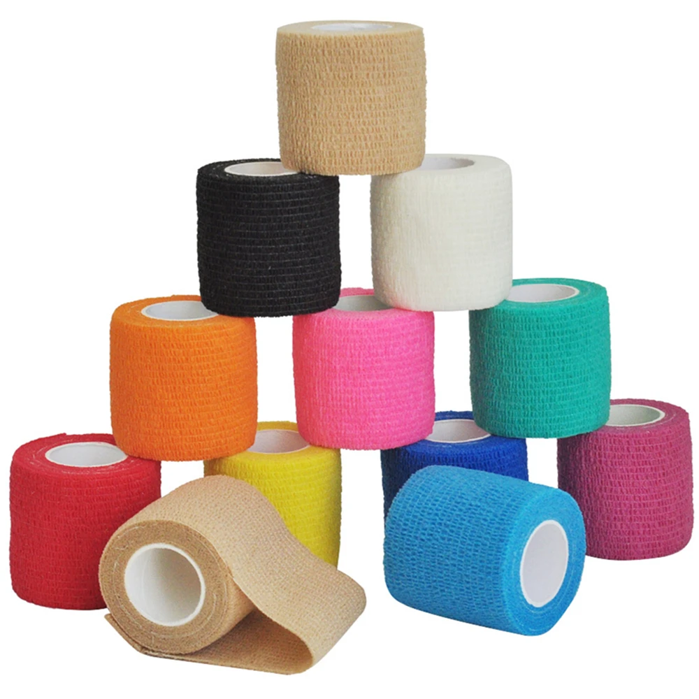 4.8m Colorful Sport Self Adhesive Elastic Bandage Wrap Tape Elastoplast For Knee Support Pads Finger Ankle Palm Shoulder