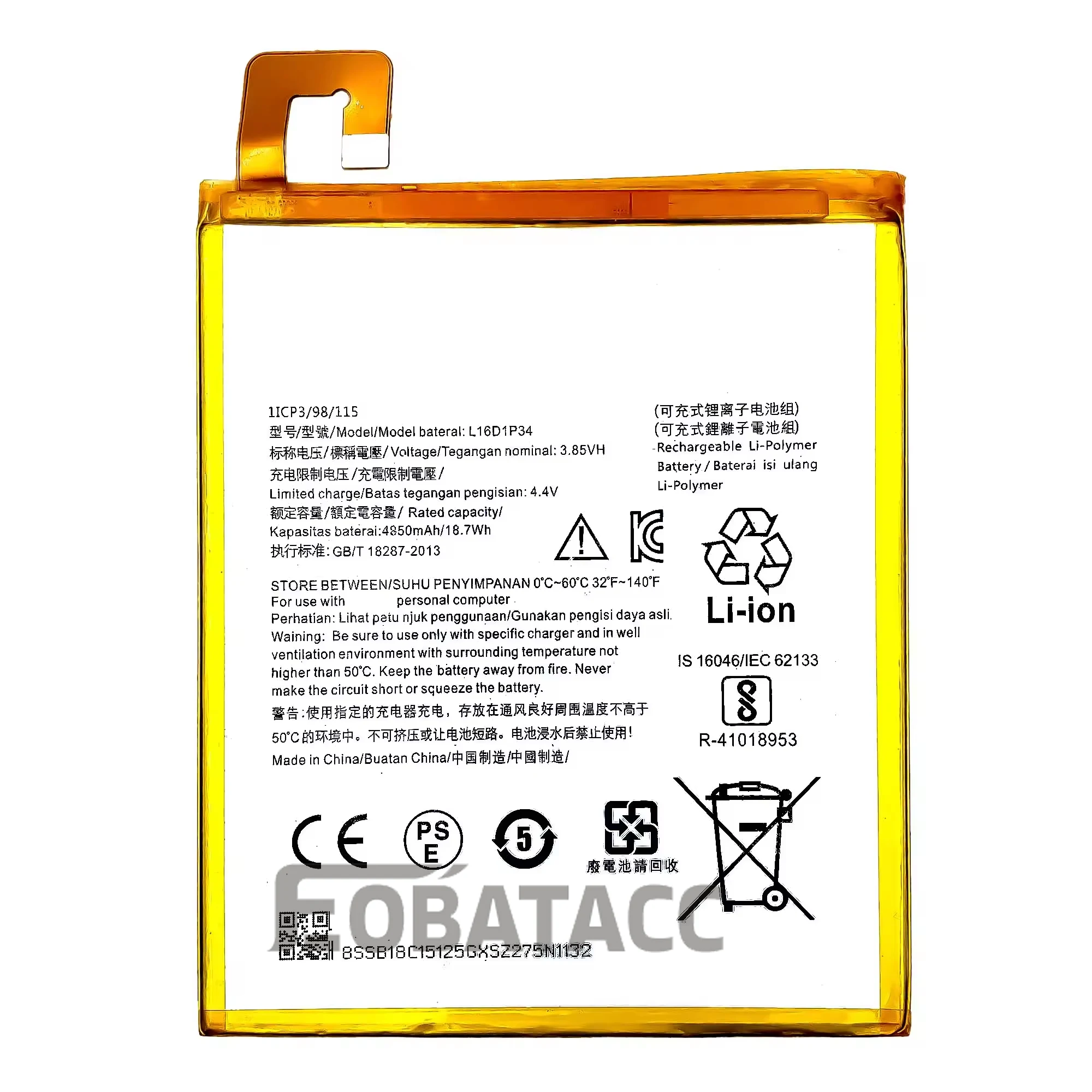 100% New Original Battery L16D1P34 For lenovo Tab 4 8/TB-8504X/Tab 4 8 Plus/Tab E10 10/TB-X104F Battery + Free Tools