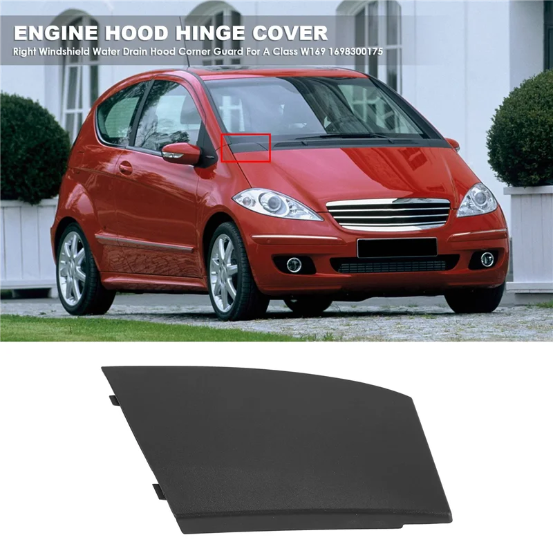 Auto Motore Cofano Cerniera Copertura Parabrezza Scarico Acqua Cofano Protezione Angolo Per Mercedes Benz Classe A W169-M53K