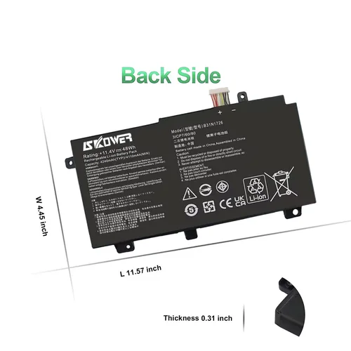 Imagen 2 del producto Batería de 48Wh B31N1726 para For Asus FX80 FX86 TUF FX504 FX504G FX504GD FX504GE FX504GM FX505 FX505DT FX505DV A15 FA506IU A17 FA706