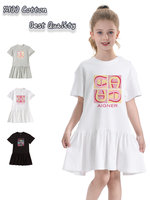 2-14 Years Baby Girls Summer Dress Cotton 2025 New Children's Casual Skirt Fashion Kids Princess Dress Girl Half sleeve Dresses