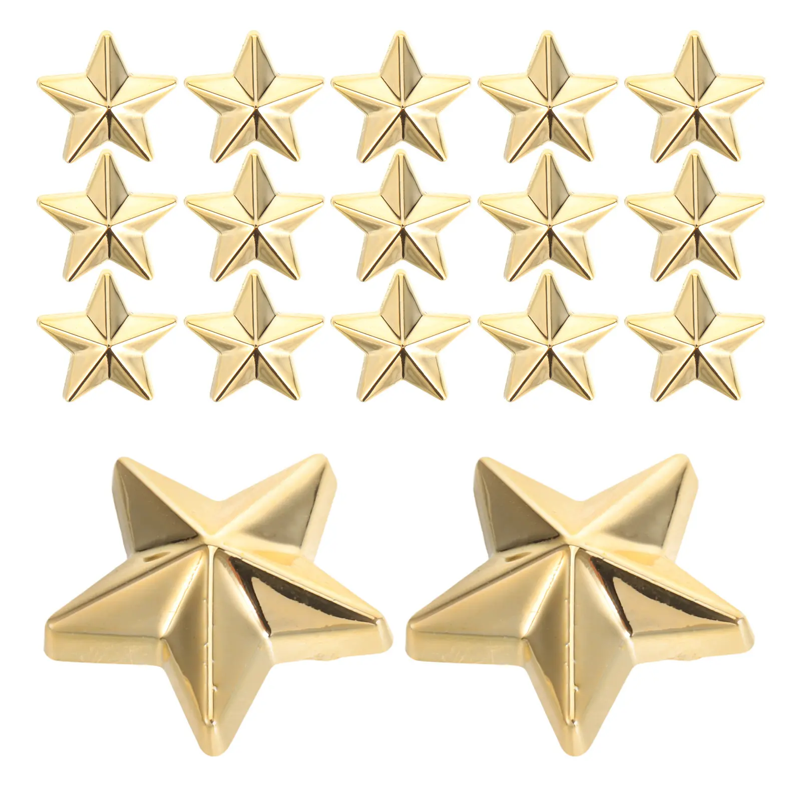 200Pcs Acrylic Five Point Star Ornaments Flat Bottom DIY Craft Supplies Clothing Accessories Headdress Decor DIY Crafts Decor