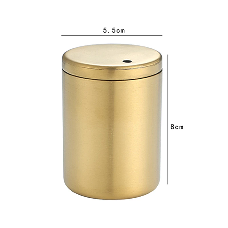 Nordic Style Stainless Steel Toothpick Holder Thickened Drop Resistant Sundries Storage Tube Household Desktop Storage Tool