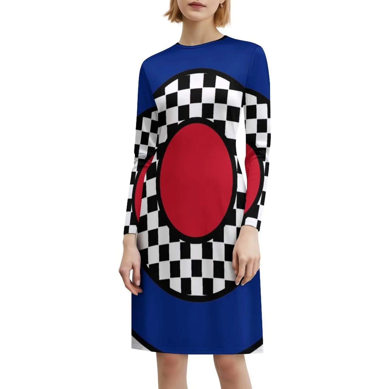 فستان قصير على طراز Preppy متقلب من Mod Target للنساء على شكل حرف a فضفاض مناسب فستان يوم غير رسمي سكوتر عازف سكوتر Lambretta Sc Uk #6