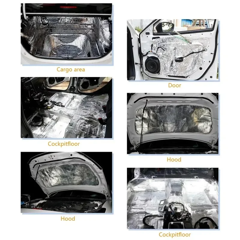 2000*500mm 5/10mm Car Sound Proof Mat Deadener Heat Noise Insulation Deadening Mat Hood Closed Cell Foam Accessories image 2