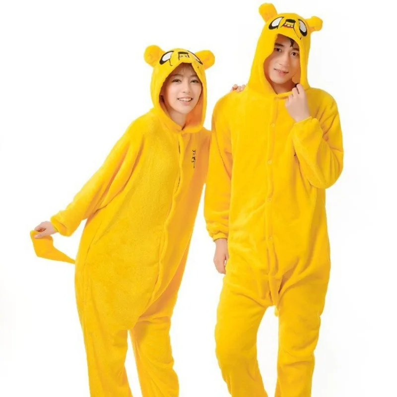 New Winter Cartoon  Sleeping Bag Animal One-piece Pajamas Flannel Home Clothes One-piece  Pajamas Loungewear Adult Men and Women