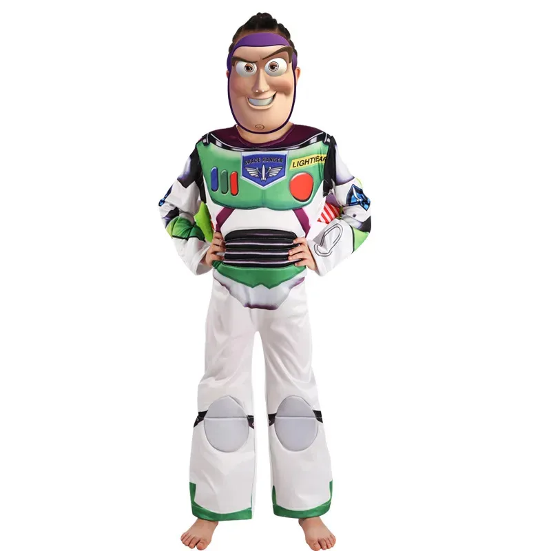 ขายร้อนเด็ก Buzz Lightyear คอสเพลย์เครื่องแต่งกาย Jumpsuit บทบาทเล่นเครื่องแต่งกายหน้ากากฮาโลวีน Performance Dress-up