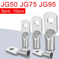 5/10pcs JG50 JG75 JG95 Copper Terminal Crimp Ring Lug Terminal for Connection Electric Cable Power Screw M8 M10 M12