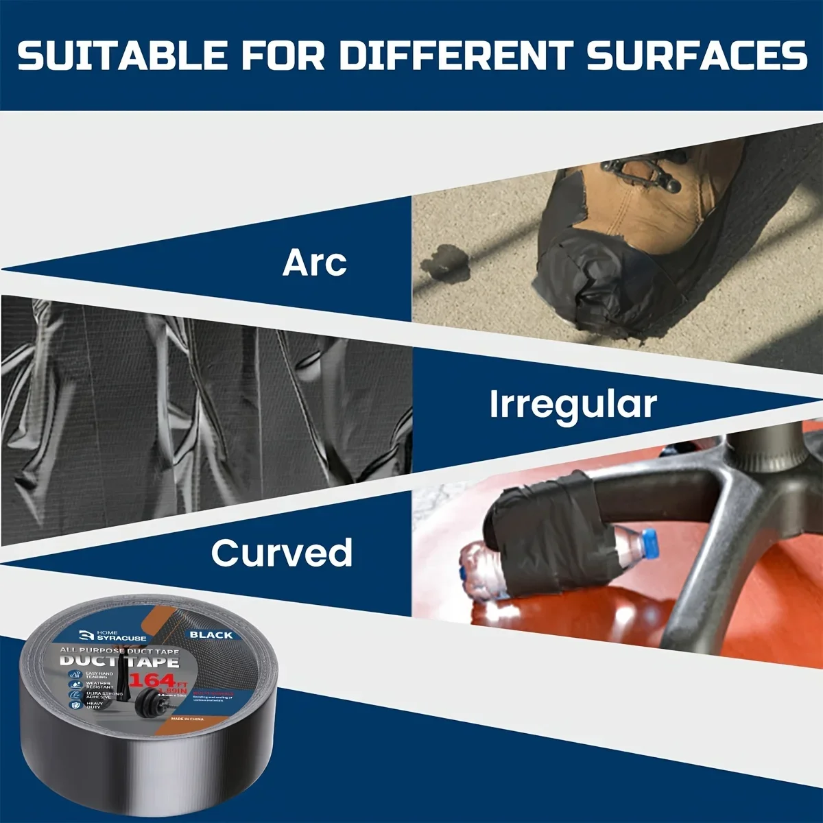 Nastro adesivo in tessuto super adesivo nero Riparazione di sedili per biciclette elettriche Riparazione di teloni Nastro adesivo a base di tessuto nero Nastro da imballaggio