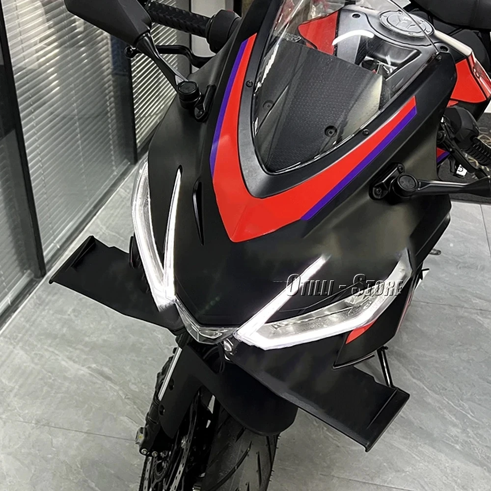 Motorrad Winglet Front Verkleidung Flügel Schutz Abdeckung Für Aprilia RS 457 RS457 RS457 2024 Dekoration Winglets Zubehör Logo