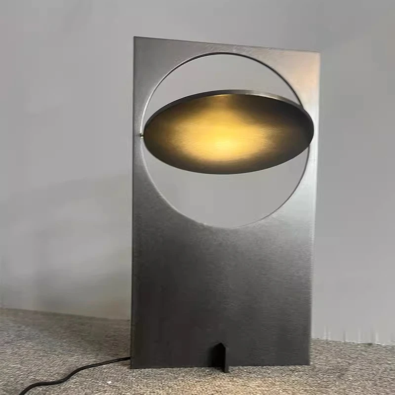 Sunset Atmosphere Designer LED Floor Lamp Stainless Steel Wire Drawing Process Desk Lamp Office Bedside Study Adorn Stand Lights