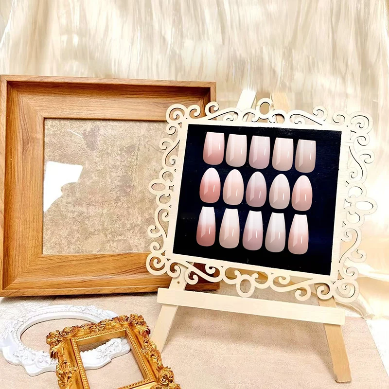 

Wooden Nail Art Display Board Nail Art Display Stand Wearing Armor Display Shelf Nail Color Card Printing Bracket