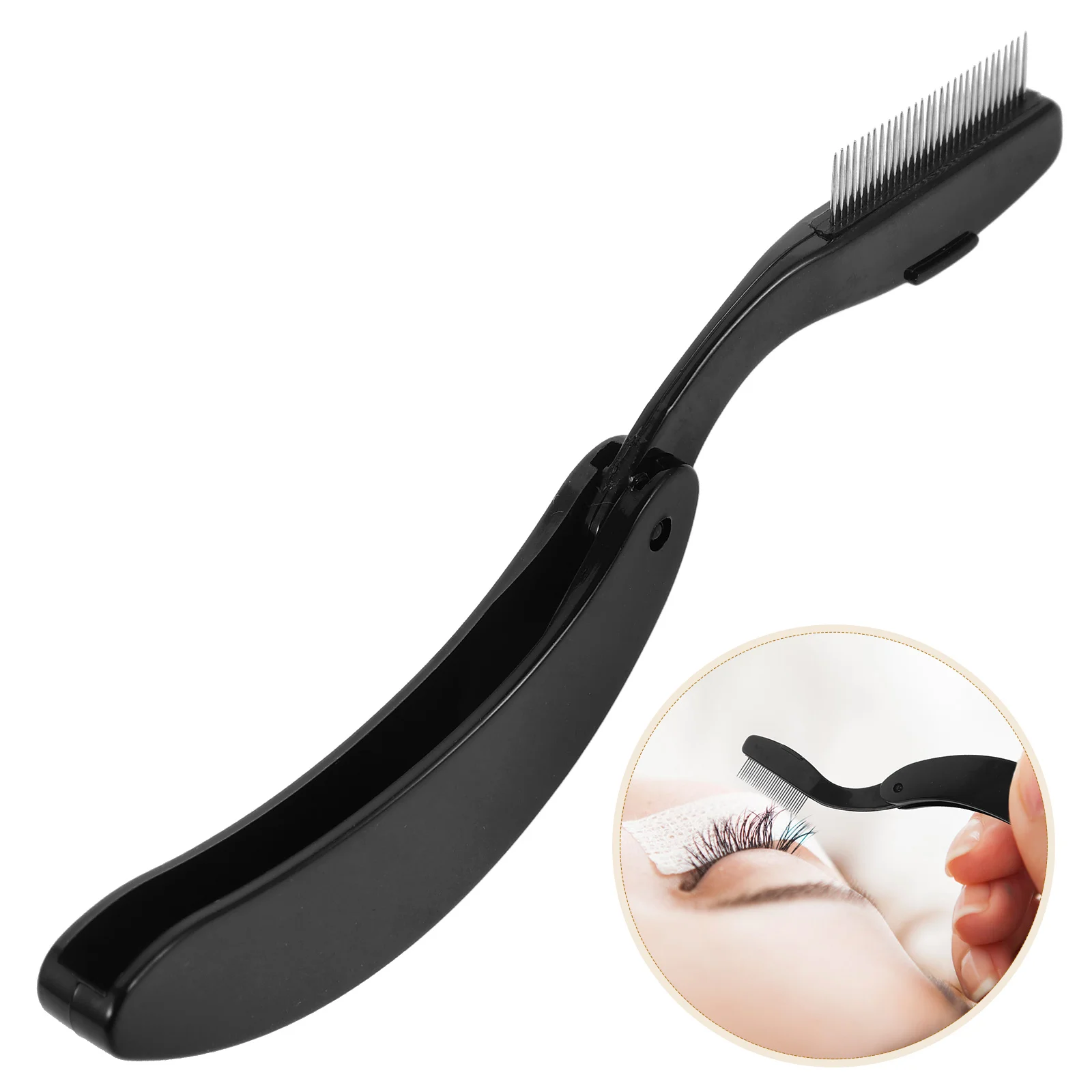 

Eyelash Comb Eyebrow Brush Beauty Portable Combs Stainless Steel Plastic Miss Women's Separator Reusable