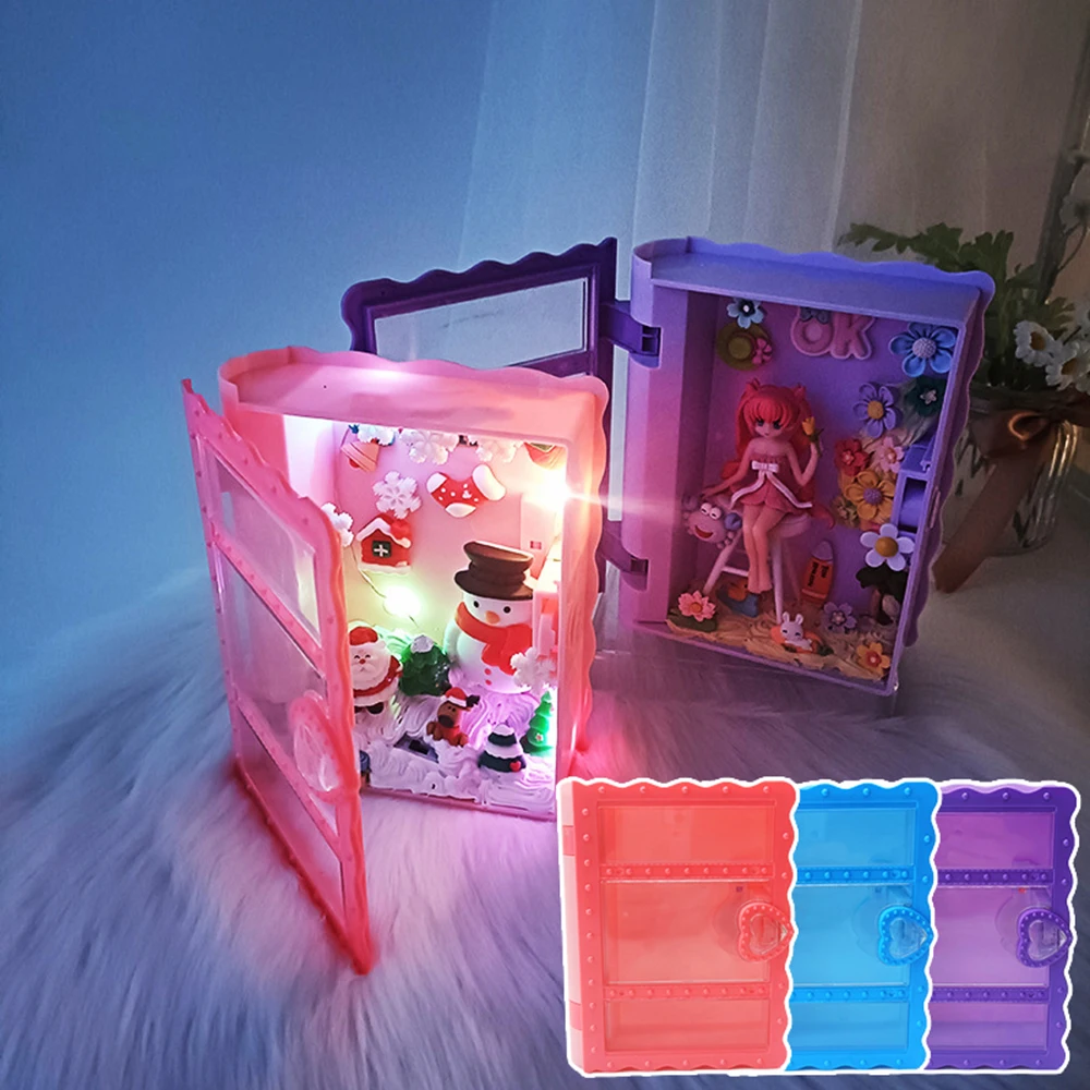 Large Space Organizer Book Shaped Jewelry Case With Lock Earring Ring Storage Box Creative Display Case Lovely Princess Style