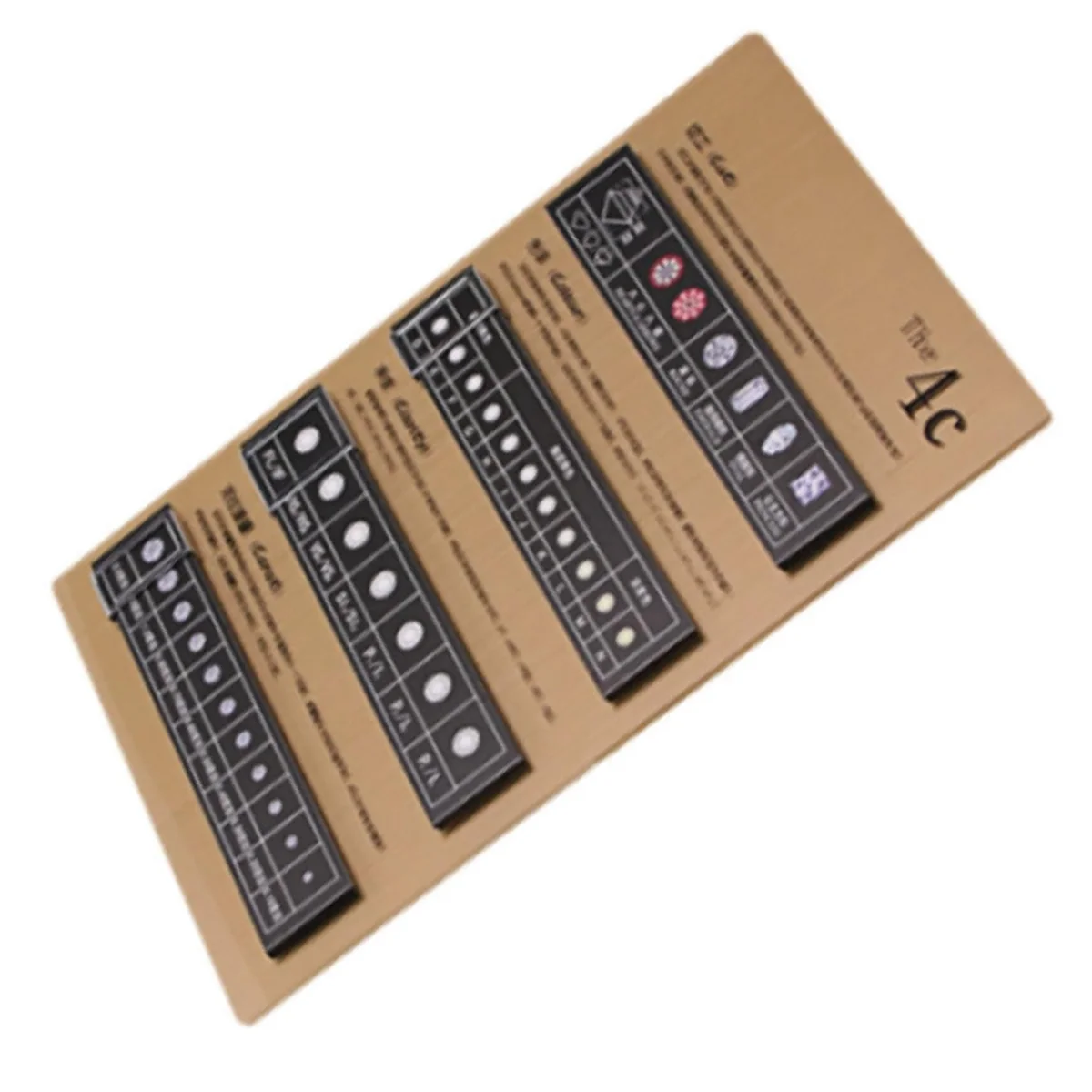 A79G الماس لوحة التدرج 4C عرض مجلس أداة تحديد المجوهرات أداة التدريس الدعامة لتصنيف التعليم ، C