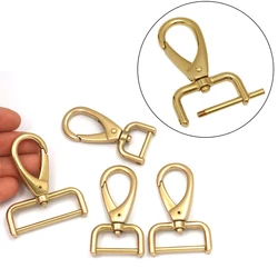 Brass Detachable Snap Hook Rotatable Trigger Clip Lobster Clasp Buckle Leathercraft Bag Parts Strap Webbing Keychain Pet Leash