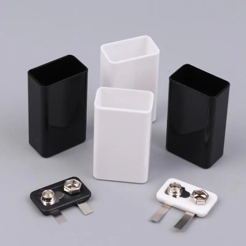 *Hot Sale 1/5/8Pcs 9V Type-C Battery Case 6F22 Lithium Battery Storage Box Square Battery Holder Portable Battery Clip Container
