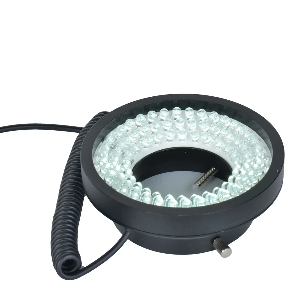 Adjustable Microscope 96 LED Ring Light Illuminator Lamp for Industry Stereo Microscope Camera Magnifier with AC Power Adapter