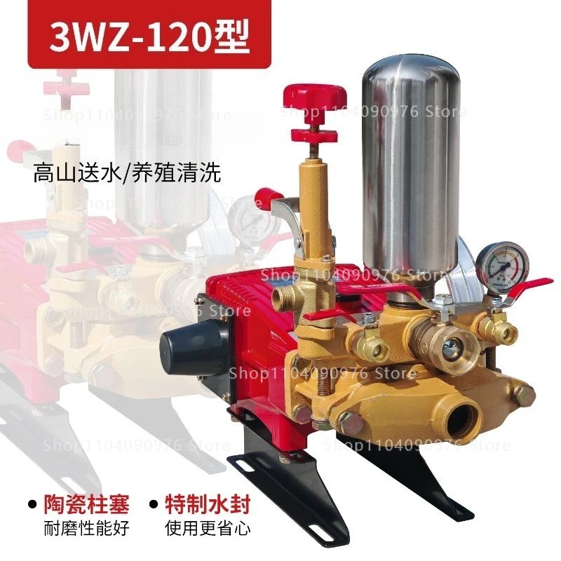 

Насос плунжерный трехцилиндровый 120 типа, высоконапорный опрыскиватель для сельского хозяйства, садоводства, перекачки воды в горах, фермерства и уборки