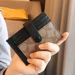 Monogram Ultra-thin Ins Style Card Holder Fashion Mini Short Envelope For Women Appliques Card&ID Wallet Credit Card Purse