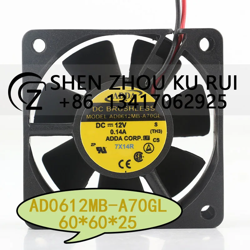 ADDA inverter Axial flow mute 5V 24V 48V DC 12V 0.14A AC EC 6025 60X60X25MM 6CM Chassis power supply AD0612MB-A70GL cooling fan