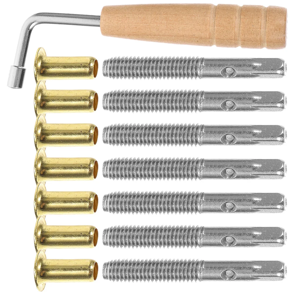 

Lea String Set Full Size Lyre Harp Instrument Replacement Parts Durable Practical Accessories Tuning Wrench Pin Nail