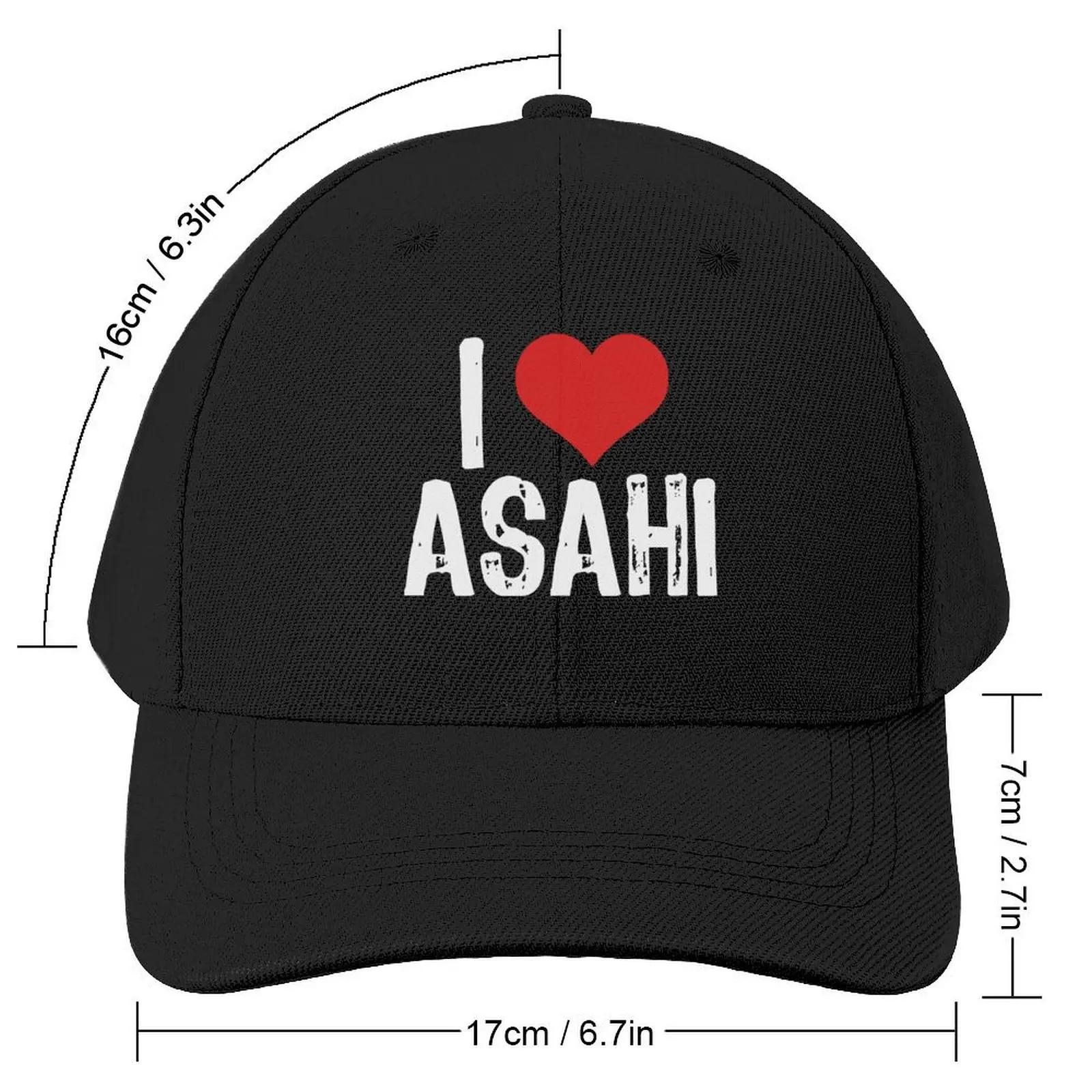 I Love Asahi 남성용 야구 모자, 낚시 모자, 럭셔리 브랜드 소녀 모자