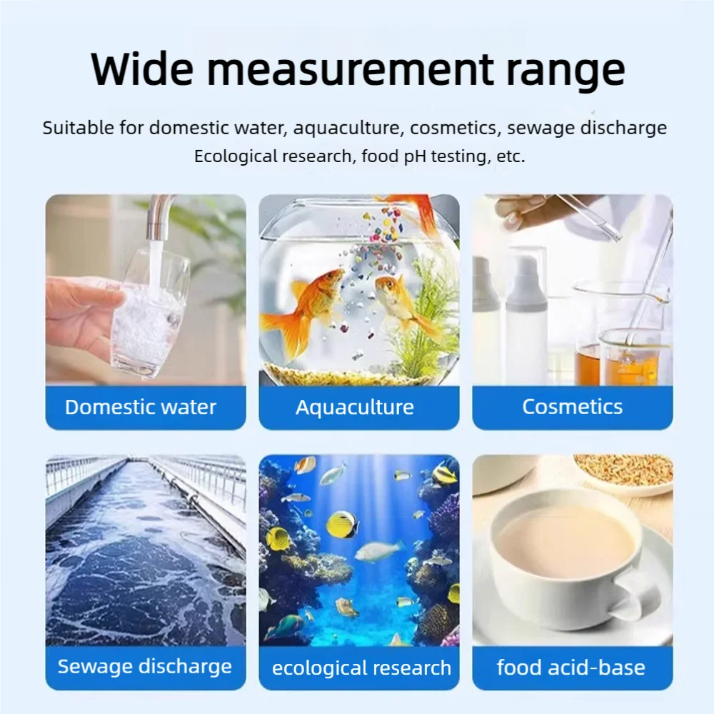 High-precision Home Water Quality Detector Multifunctional 5-in-1 PH/TDS/EC/SALT/TEMP Detection For Wate/Food/AquaculturePool